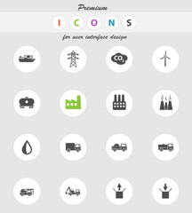 Fototapeta premium Industrial simply icons