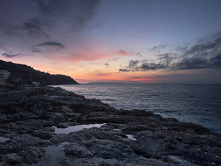 Mediterranean coast at sunrise