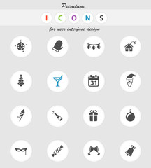 New year simply icons