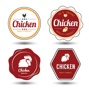 Chicken label vector