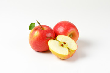 Fototapeta na wymiar two and a half apples