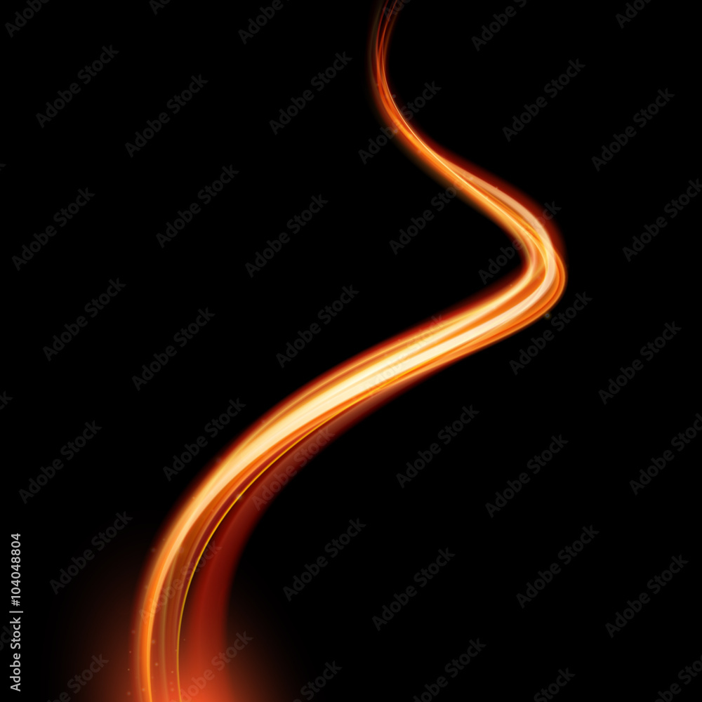Poster vector magic glowing spark swirl trace. bokeh glitter light smoke.