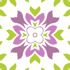 Colored seamless floral pattern