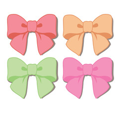 pretty bow, vector illustration, without background