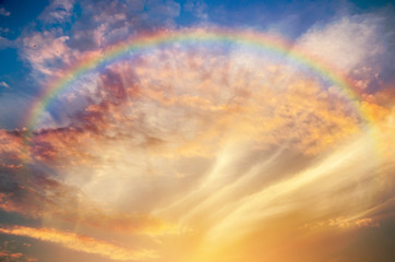 beautiful rainbow in the sky