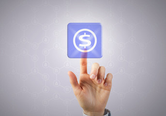 Fototapeta premium Financial appliocation icon