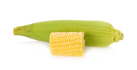 Corn on white background