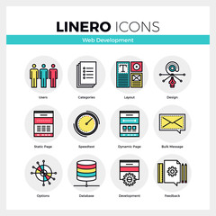 Web Development Linero Icons Set