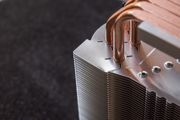 PC CPU cooler with heat pipes