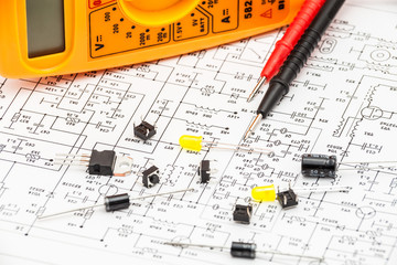 electronic components on curcuit diagram