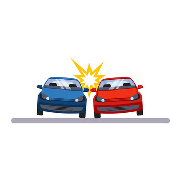 Car and Transportation Accident. Vector Illustration