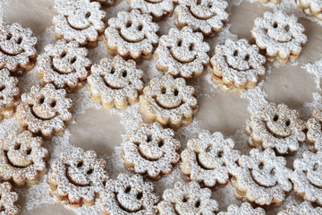 Fresh smiley cookies and biscuits 