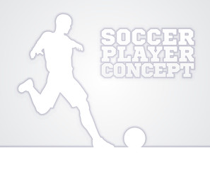 Soccer Football Player Concept Silhouette