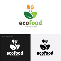eco food logo,cooking logo,restaurant logo,bistro logo,vector logo template