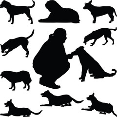 dog silhouette vector