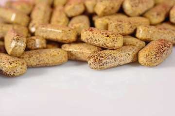 Heap of  pills close up