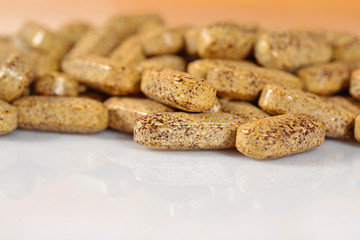 Heap of  pills close up