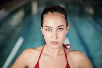 Pretty brunette in swimsuit 