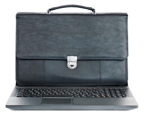 Laptop with suitcase instead screen