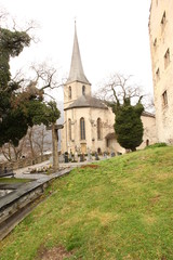 Fototapeta na wymiar Christian Catholic Cemetery in Europe