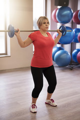 Mature woman at fitness centre