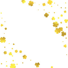 Obraz premium Gold vintage decoration frame with golden foil flowers isolated on white background, vector design elements