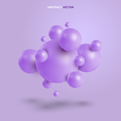 3D Abstract sphere shape concept. Vector design.