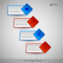 Business stickers on the gray background for infographics webdes