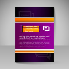 Template of flyer for business brochures, presentations, website