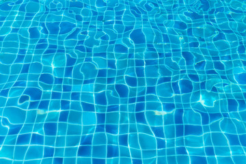 Blue ripped water in swimming pool