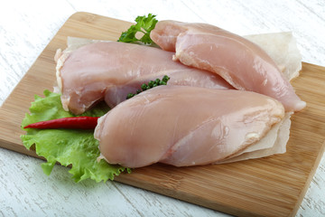 Raw chicken breast