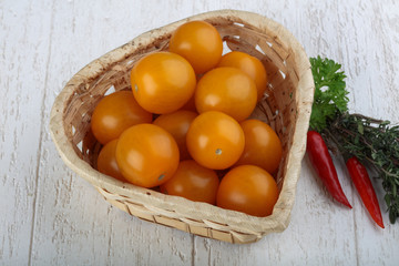 Yellow cherry tomato
