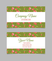 Fototapeta premium Beautiful floral business cards