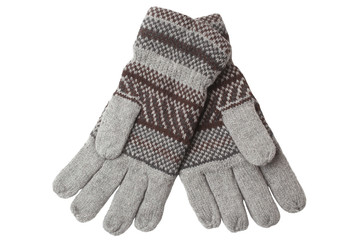 Warm woolen knitted gloves