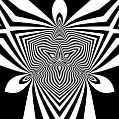 Abstract 3d Geometrical Background. Pattern With Optical Illusion. Vector Illustration. 
