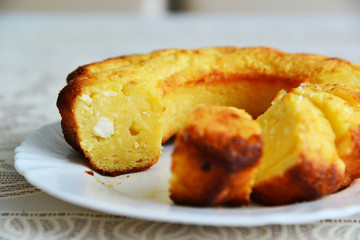 Curd casserole  in  form of cake