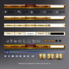 set of WEB design elements templates