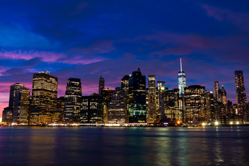 Fototapeta na wymiar Sunset over Manhattan