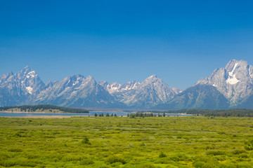 Teton mountains in Wyoming, USA.