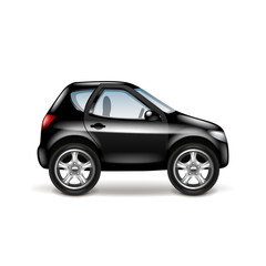 Black car profile isolated on white vector