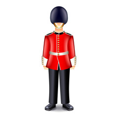 London guard isolated on white vector