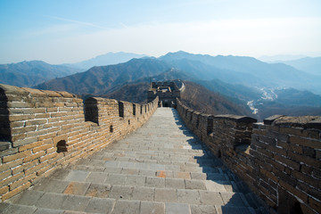 Fototapeta premium Great Wall Tower at Mutianyu, near Beijing, China
