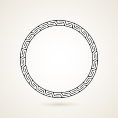 Greek round frame vector illustration on white background