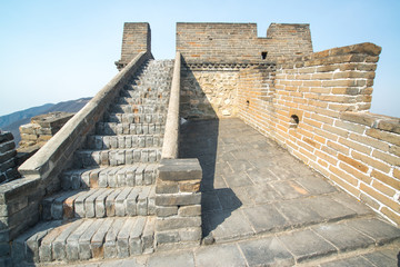 Fototapeta premium Great Wall Tower at Mutianyu, near Beijing, China