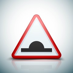 Bump warning traffic sign