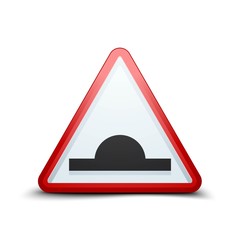 Bump warning traffic sign