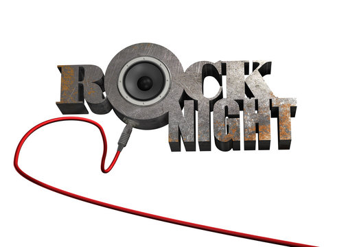 Rocknight - Typo - Lautsprecher - Kabel - Rost