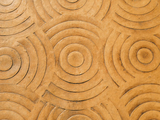 Fototapeta na wymiar circular ceramic footpath