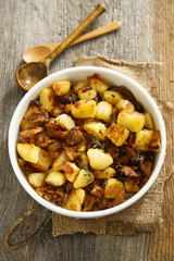 Potato and mushrooms