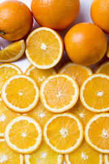 Fresh orange slices abstract background